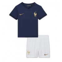 Frankreich Fußballbekleidung Heimtrikot Kinder WM 2022 Kurzarm (+ kurze hosen)